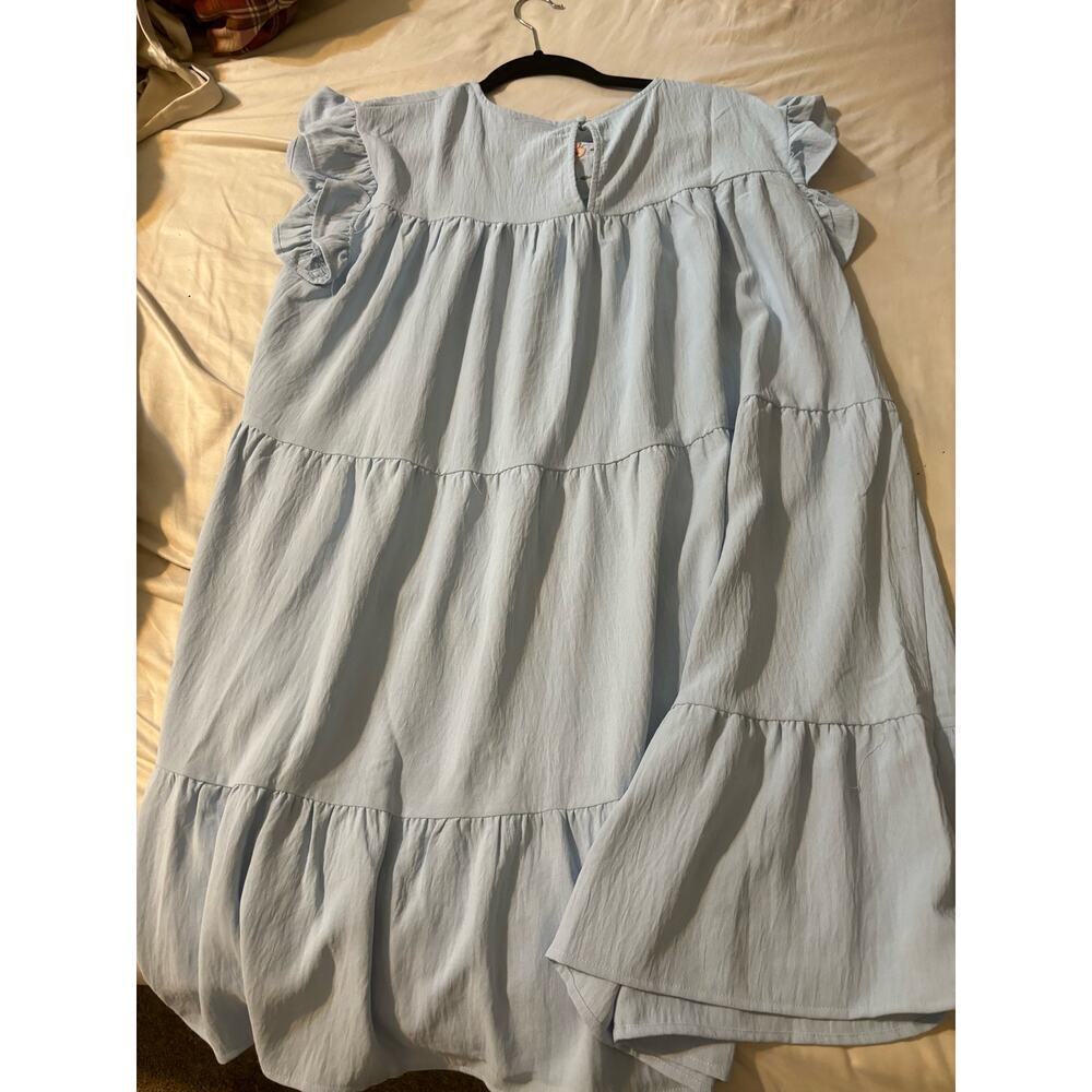 Oddi Oversized Embroidered Dress size Small - Light Blue - Picture 5 of 10